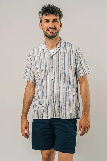 תמונה של חולצה-CACTUS ALOHA SHIRT BLUE